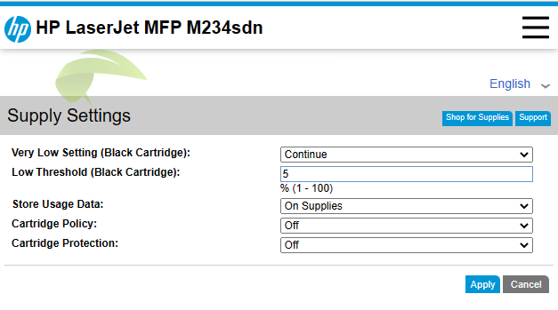 Nastavenie tlačiarne pre použitie tonera W1350A a W1350X s pôvodným čipom
