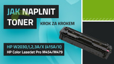 Návod na plnenie tonerov HP 415A/X (W2030A/X), HP LaserJet Pro M454/M479