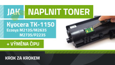 Návod na plnenie tonera Kyocera TK-1150, ECOSYS M2135/M2635/M2735/P2235