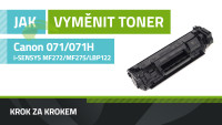Ako vymeniť toner Canon 071/071H, Canon i-SENSYS LBP122dw/MF272dw/MF275dw