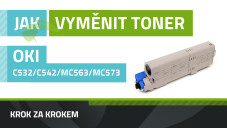 Ako vymeniť toner v tlačiarni OKI MC563/MC573/C532/C542