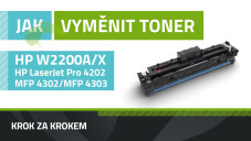 Ako vymeniť toner 220A/220X, LaserJet Pro 4202/MFP 4302/4303
