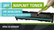 Návod na plnenie tonerov HP 201A a 201X (CF400A/CF400X) HP Color LaserJet Pro M252/M274/M277