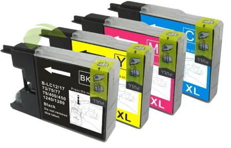 Sada kompatibilných náplní pre  Brother LC-1280 CMYK, MFC-J5910/J6910