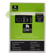 Kompatibilná páska s Dymo 45021 / S0720610, 12mm x 7m, biela tlač / čierny podklad