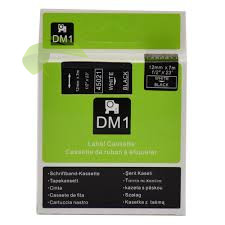 Kompatibilná páska s Dymo 45021 / S0720610, 12mm x 7m, biela tlač / čierny podklad