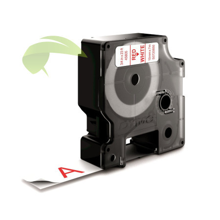Kompatibilná páska s Dymo 45805 / S0720850, 19mm x 7m, červená tlač / biely podklad