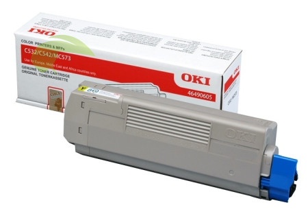Toner OKI 46490401 originálny žltý, C532/C542/MC563/MC573