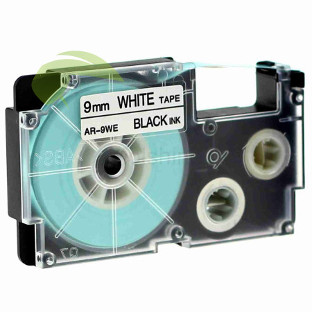 Kompatibilná páska pre Casio XR-9WE, 9mm x 8m čierna tlač / biely podklad