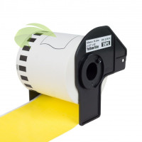 Kompatibilé etikety pre Brother DK-22606, 62mm x 15,24m, filmová páska žltá