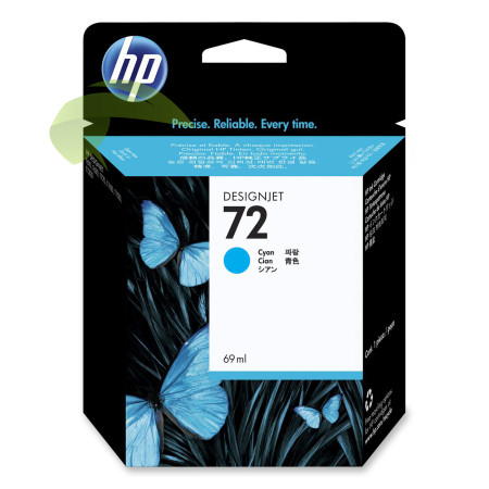 HP C9398A, HP 72 originálna náplň cyan, DesignJet T795/T610/T620/T770