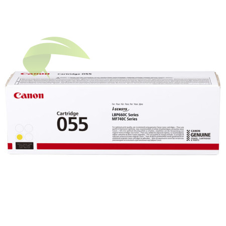 Toner Canon 055 žltý 3013C002 originálny, LBP663Cdw/LBP664Cx/MF742Cdw/MF744Cdw/MF746Cx