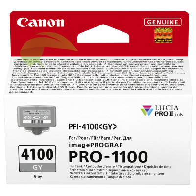 Atramentová náplň Canon PFI-4100 GY, 6783C001 šedá originálna, imagePROGRAF PRO-1100