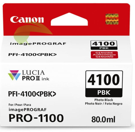 Atramentová náplň Canon PFI-4100 PBK, 6777C001 foto čierna originálna, imagePROGRAF PRO-1100