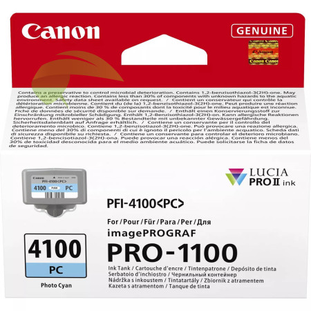Atramentová náplň Canon PFI-4100 PC, 6781C001 foto cyan originálna, imagePROGRAF PRO-1100