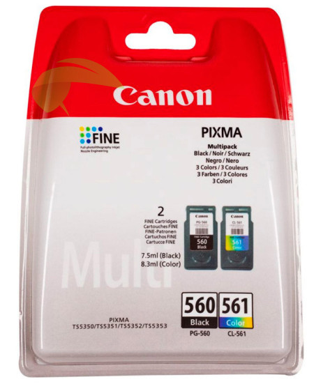 Canon PG-560/CL-561 originálna čierna a trojfarebná náplň, PIXMA TS5350/TS5351/TS5352/TS5353