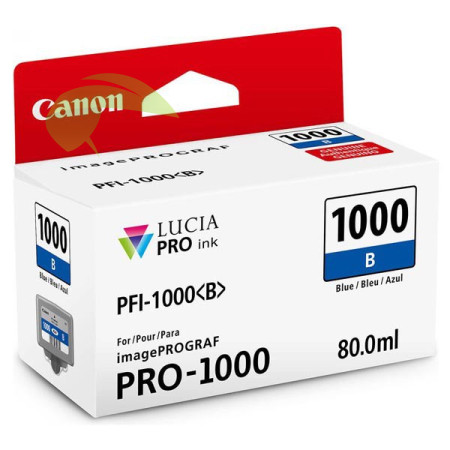 Atramentová náplň Canon PFI-1000 B, 0555C001 modrá originálna, imagePROGRAF PRO-1000