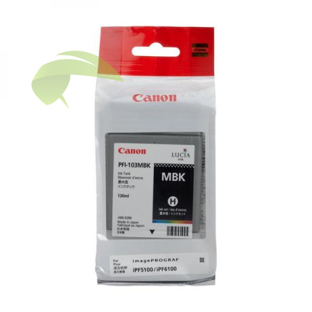 Atramentová náplň Canon PFI-103MBK, 2211B001 matná čierna originálna, iPF5100/6100/6200