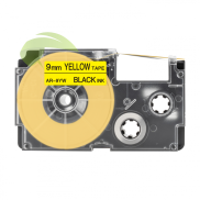 Kompatibilná páska pre Casio XR-9YW, 9mm x 8m čierna tlač / žltý podklad