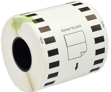 Kompatibilné etikety pre Brother DK-22212, 62mm x 15,24m, filmová páska, biela