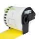Kompatibilné etikety pre Brother DK-44605, 62mm x 30,48m, snímateľné žlté