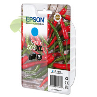 Epson 503XL, C13T09R24010 originálna cyan, WorkForce WF-2960/WF-2965/XP-5200/XP-5205