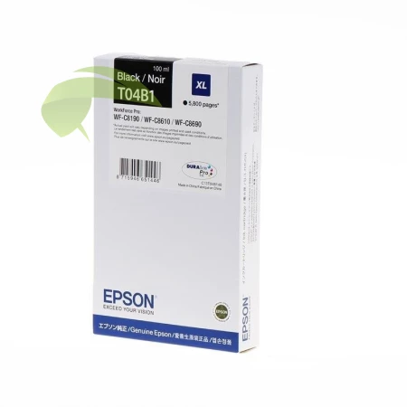 Epson T04B1, C13T04B14N (XL) originálna náplň čierna, WorkForce Pro WF-C8190/WF-8690