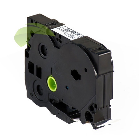 Kompatibilná páska pre Brother HSe-231, 11,7mm x 1,5m, čierna tlač / biely podklad