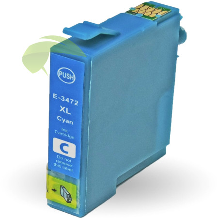 Atramentová náplň pre Epson 34XL, C13T34724010 kompatibilná cyan, Epson WF-3720/3725