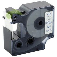 Kompatibilná páska pre Dymo 53714 / S0720940, 24mm x 7m, modrá tlač / biely podklad