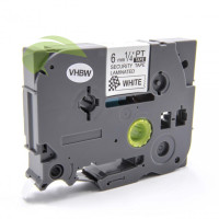 Kompatibilná páska pre Brother TZe-SE1, 6mm x 8m, čierna tlač / biely podklad - bezpečnostná