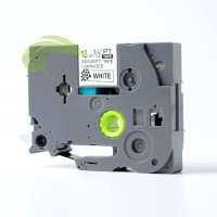 Kompatibilná páska pre Brother TZe-SE3, 12mm x 8m, čierna tlač / biely podklad - bezpečnostná