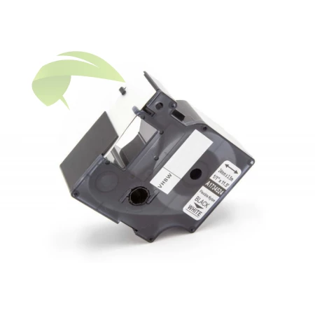 Kompatibilná páska pre Dymo Rhino 1734524, 24mm × 3,5m čierna tlač / biely podklad, pružný nylon