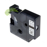 Kompatibilná páska pre Dymo Rhino 18051 / S0718260, 6mm × 1,5m čierna tlač / biely podklad, zmršťovacia bužírka