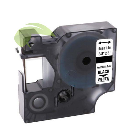Kompatibilná páska pre Dymo 18053 / S0718280, 9mm x 1,5m čierna tlač / biely podklad