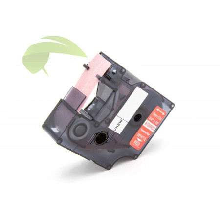 Kompatibilná páska pre Dymo Rhino 1805422, 19mm × 5,5m biela tlač / červený podklad, vinyl