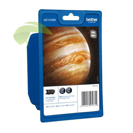 Brother LC-1240BKBP2 originálna náplň čierna Twin Pack, DCP-J525/J725/J925, MFC-J430/J5910/J625/J6510/J6910