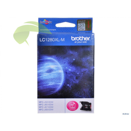 Brother LC-1280XL-M originálna náplň magenta, MFC-J430/J5910/J625/J6510/J6910