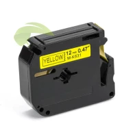 Kompatibilná páska pre Brother MK-631, 12mm x 8m, čierna tlač / žltý podklad