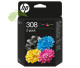 Atramentová náplň HP 6L6S6UE, HP 308 originálna čierna a farebná, ENVY 6120e/6520e