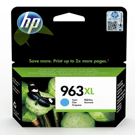 HP 963XL, HP 3JA27AE cyan originálna, OfficeJet 9010/9012/9014/9015