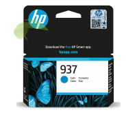 HP 4S6W2NE, HP 937 originálna náplň cyan, OfficeJet Pro 9110b/9120b/9120e/9125e/9130b/9720e