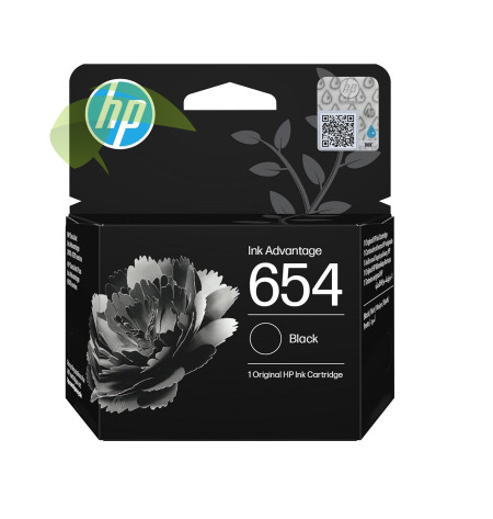 HP 654 originálna čierna naplň