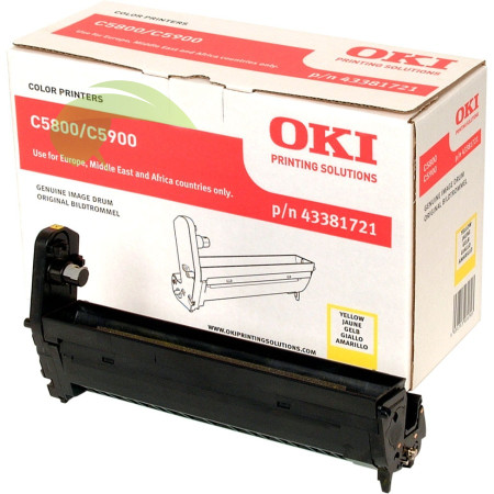 Originálny fotovalec OKI 43381721, C5800/C5900/C5550 MFP žltý