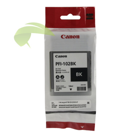 Atramentová náplň Canon PFI-102BK, 0895B001 čierna originálna, LP17/LP24/iPF500/iPF510/iPF600/iPF605/iPF610/iPF650/iPF655/iPF700/iPF710/iPF720/iPF750/iPF755/iPF760/iPF761