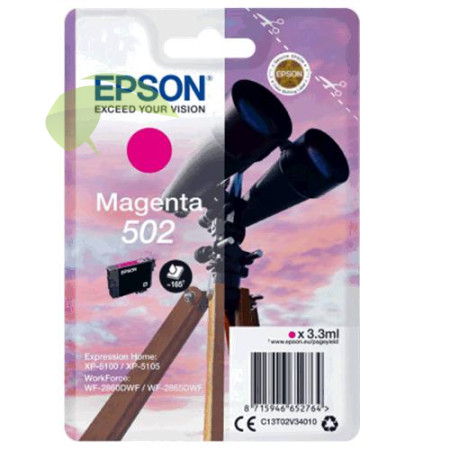 Epson 502, C13T02V34010 originálna náplň magenta, WorkForce WF-2860/WF-2865/XP-5100/XP-5108