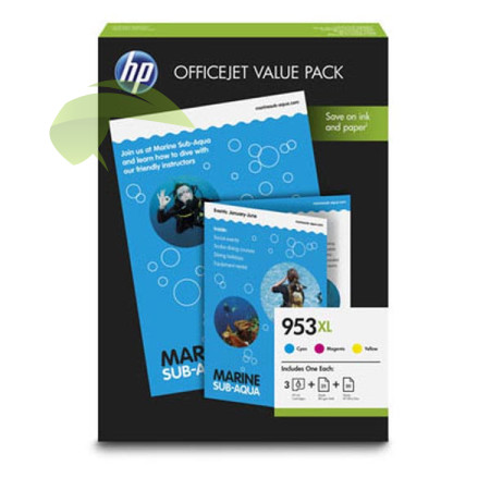 HP 1CC21AE, HP 953XL sada originálnych náplni CMY,  OfficeJet Pro 7740/8210/8218/8710/8715