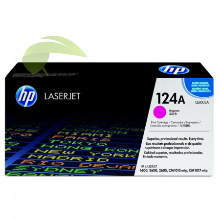 Toner HP Q6003A, 124A originálny magenta, HP Color LaserJet 1600/2600n/2605