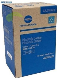 Konica Minolta TNP79C, TNP-79C, AAJW450 originálny azurový toner, bizhub C3350i/C4050i