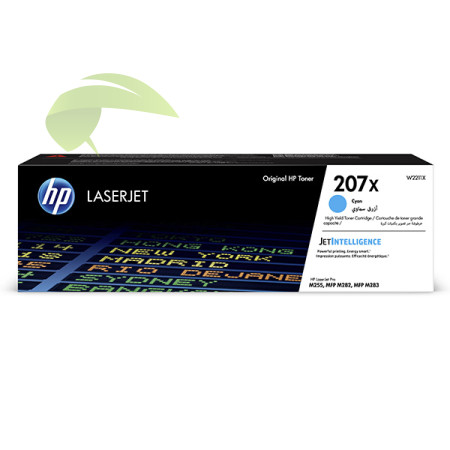 Toner HP 207X, HP W2211X originálny cyan, Color LaserJet Pro M255/MFP M282/M283